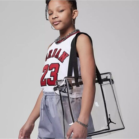 Nike Jordan Stadium Clear Tote Bag -14L- Fanny Hip Purse See Through 9a0847-023 - Picture 2 of 8